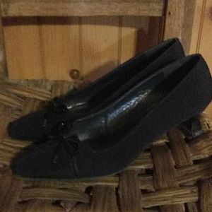 Stuart Weitzman Square toe pumps black